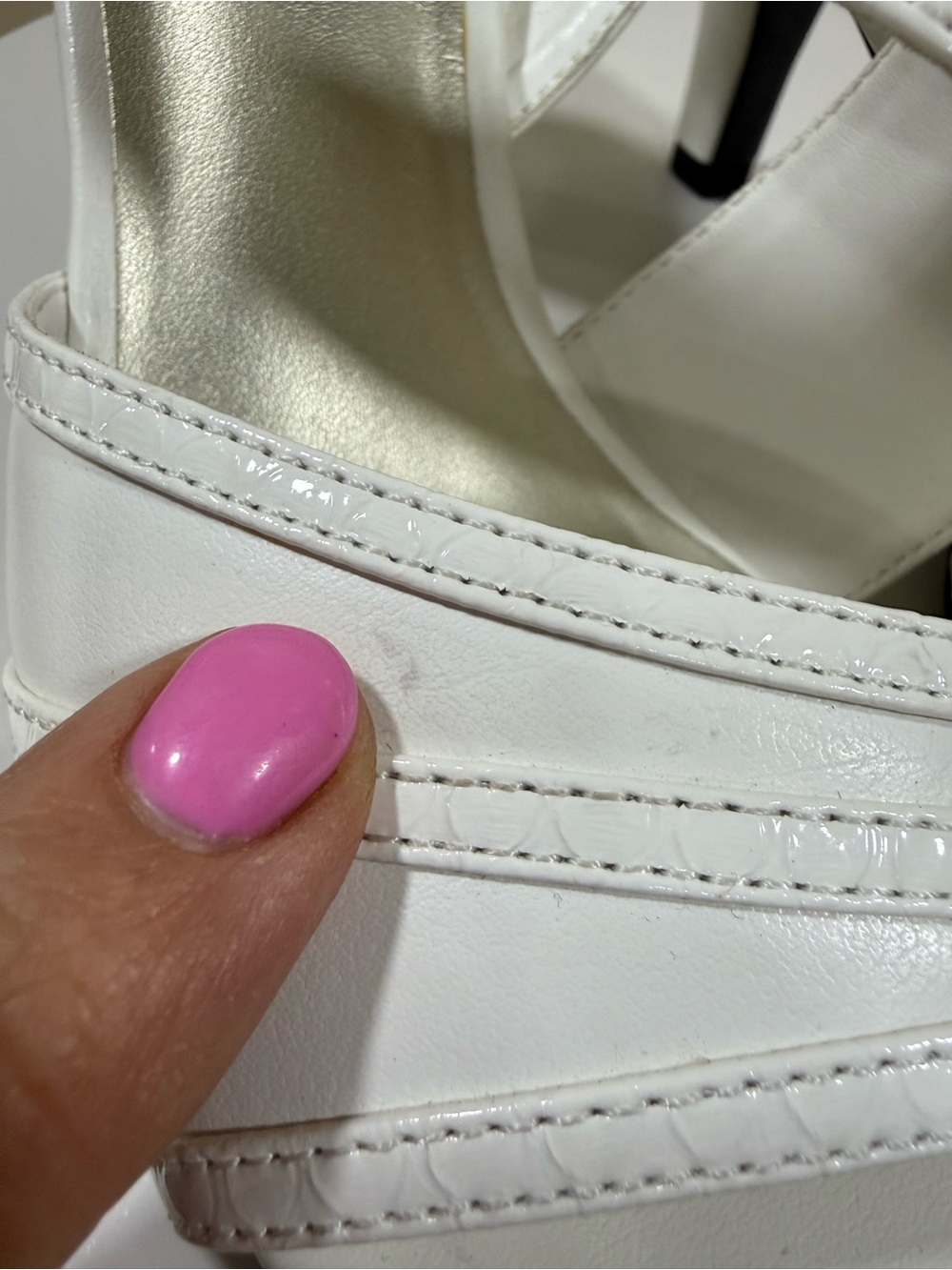 easy street White Open-Toe Strappy Slingback Heels NWOT - Picture 7 of 12